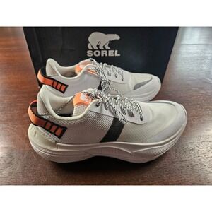 SOREL WOMEN'S EXPLORER BLITZ LEISURE LACE SNEAKER SIZE 5.5 White Black NEW In Bo